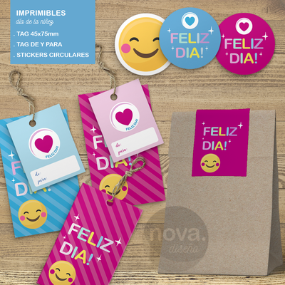 Tags y Etiquetas Feliz Día - Listo para Imprimir