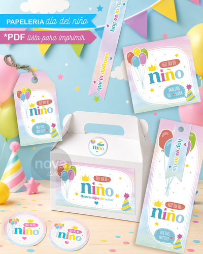 Kit Imprimible Papeleria Día de Niño 26