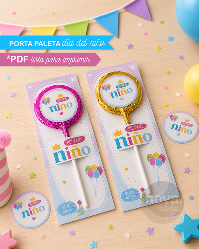 Imprimible Porta Paleta Día del Niño 26