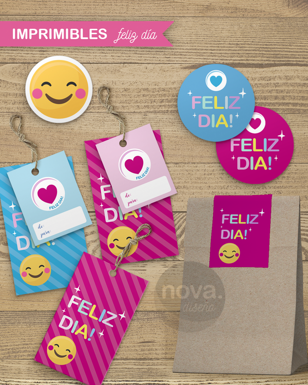 Tags y Etiquetas Feliz Día - Listo para Imprimir