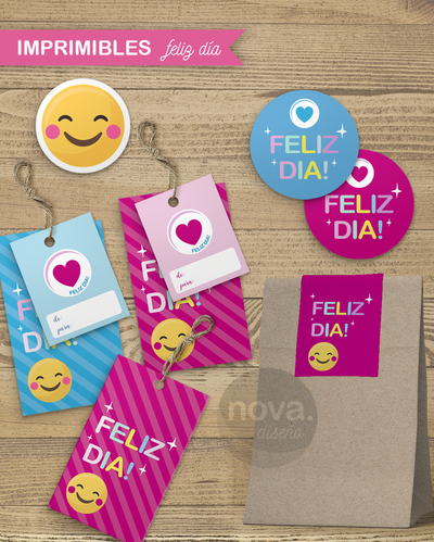 Tags y Etiquetas Feliz Día - Listo para Imprimir