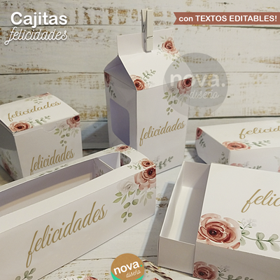 Kit Imprimible Floreado con Textos Editables
