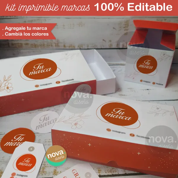 Kit Imprimible Packaging Editable 100% (PPT/AI/CDR)