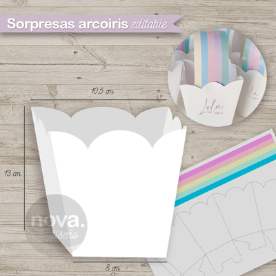 Kit Sorpresas Arco Iris - Editable 100% (PPT/AI/CDR)