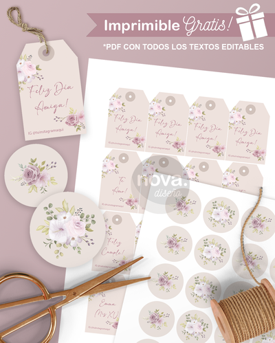 ETIQUETAS FLOREADAS