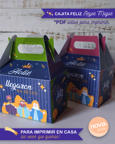 Kit Imprimible Cajita Feliz Reyes Magos