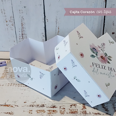Kit Imprimible Día del Maestro Caja Corazón