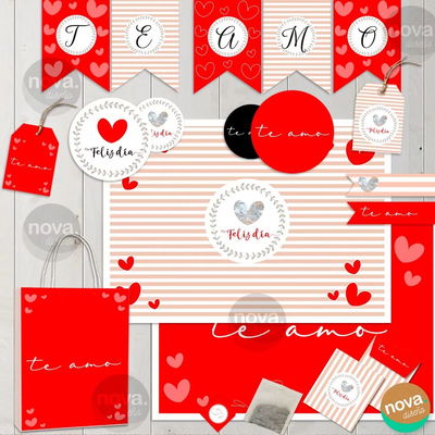 Kit Imprimible Desayuno San Valentín