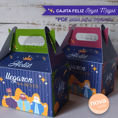 Kit Imprimible Cajita Feliz Reyes Magos