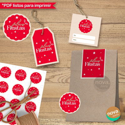 Papeleria Felices Fiestas Roja