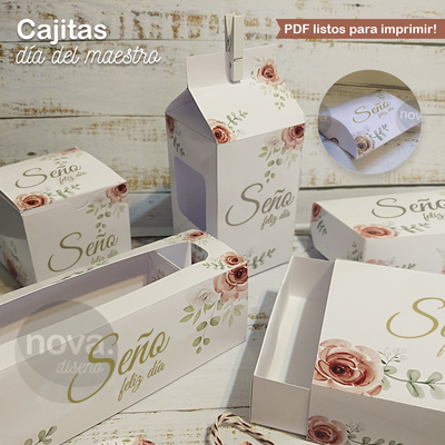 Kit Imprimible Día del Maestro Floreado
