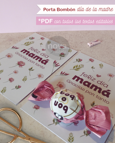 Pack x 24 Impreso Porta Bombón, Jabón, Vela, etcDía de la Madre