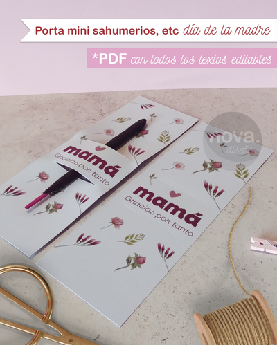 Pack x 24 Impreso Porta Mini Sahumerios, lapicera, etcDía de la Madre
