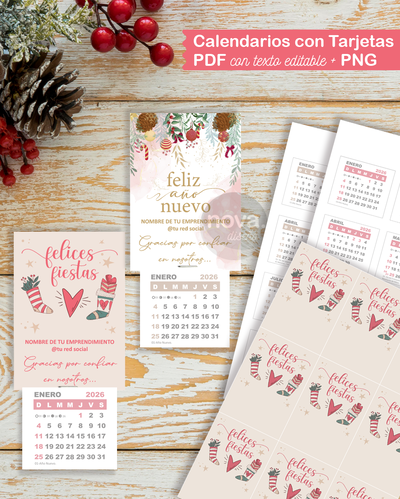 Kit imprimible Tarjeta y Calendario