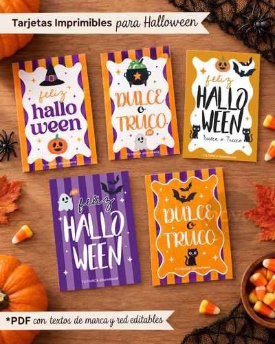 Kit imprimible Tarjetas Halloween 26