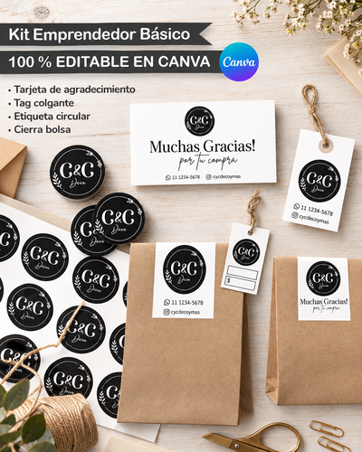 Kit Emprendedor Básico EDITABLE EN CANVA