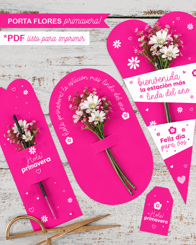Kit Imprimible Porta Flores. PDF listos para Imprimir
