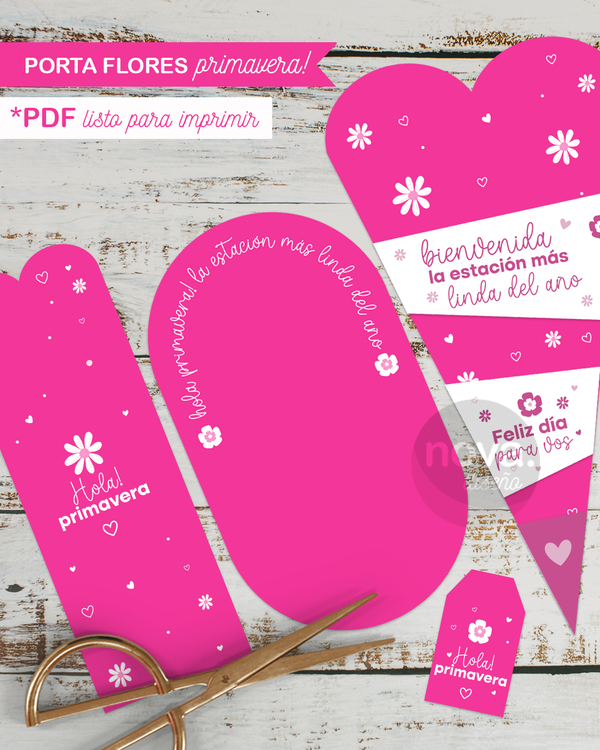 Kit Imprimible Porta Flores. PDF listos para Imprimir