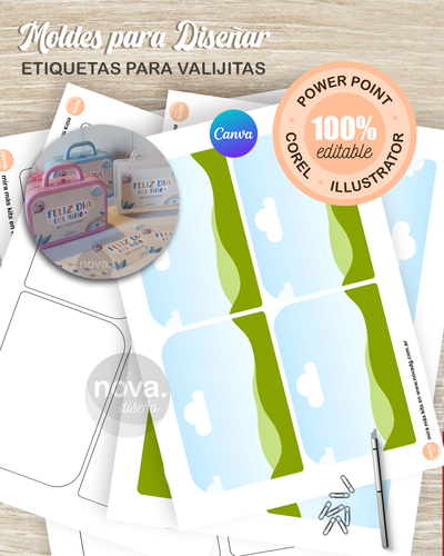 Molde Etiquetas Valijitas - PDF-CANVA-POWERPONIT