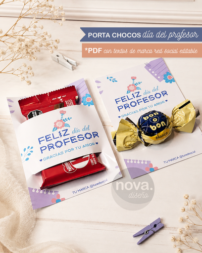 Imprimible Porta Chocos Día del Profesor 26