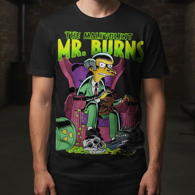 Remera Señor Burns - Simpson Retrolumiscente