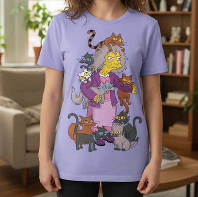 Remera Eleanor La Loca De Los Gatos - Los Simpsons 