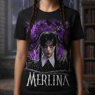 Remera Merlina Addams