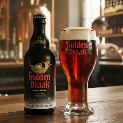Cerveza Gulden Draak 9000 Quadruple Porrón 330 ml
