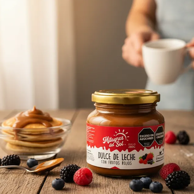 Dulce De Leche Con Frutos Rojos- Milagros Del Sol 280 Gr