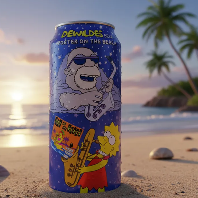 Cerveza DeWildes - Porter on the Beach Los Simpsons
