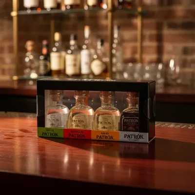 Set Tequila Patrón 4 Botellitas De 50 Ml 