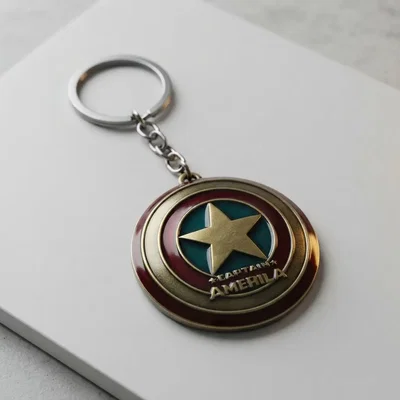 Llavero De Metal - Escudo Capitan America