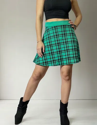 Pollera Acampanada Cuadrille Poliester Y Lycra T. 1 Y 2