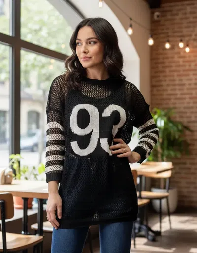 Sweater Calado Largo Talle S,m Y L