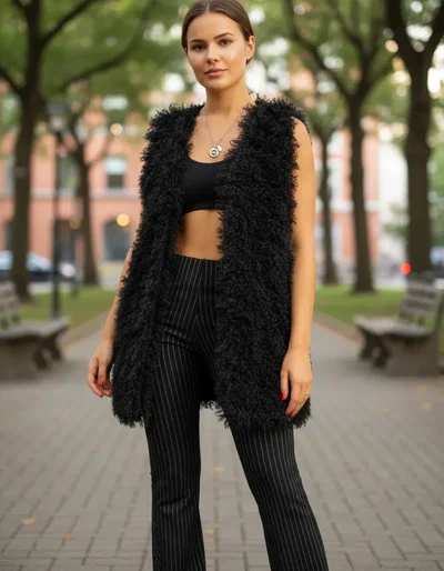 Chaleco Peludo Oferta Talle Único Con Forro Interno