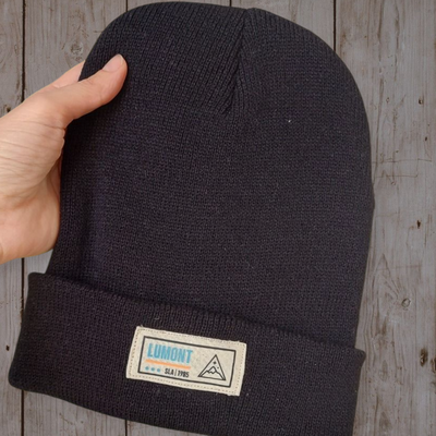 Beanie negro estampa