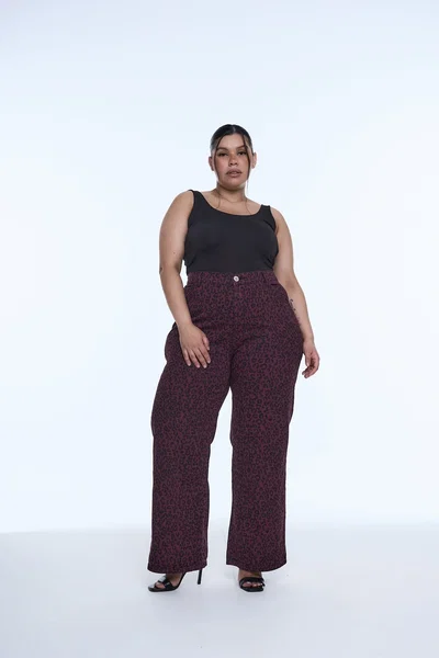 Wide leg animal print