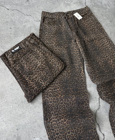 Wide leg animal print