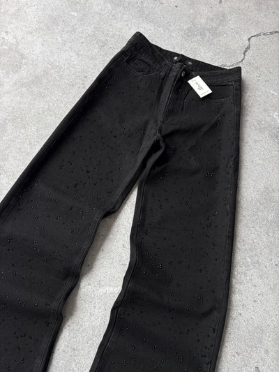 Wide leg con strass 