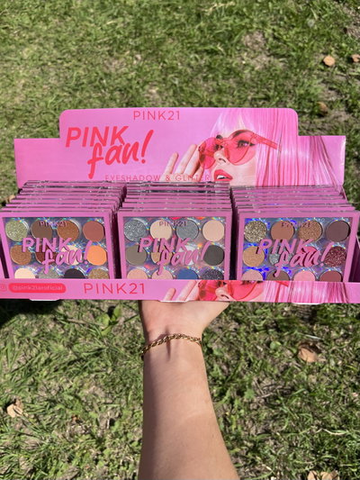 Paleta de Sombras con Glitter Pink21 Packx3