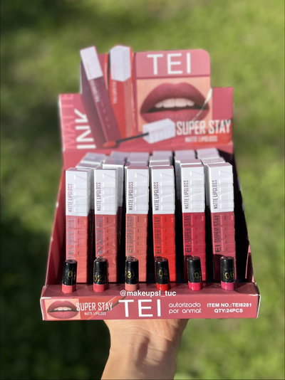Labial matte Super Stay Tei Packx6