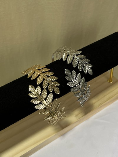Brazalete laurel en acero 