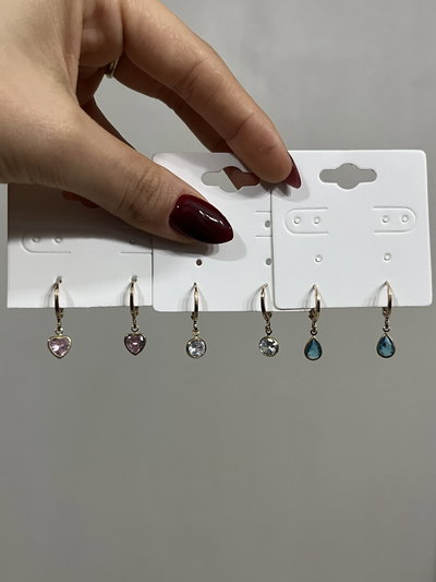 Aros simples en acero dorado (surtidos)