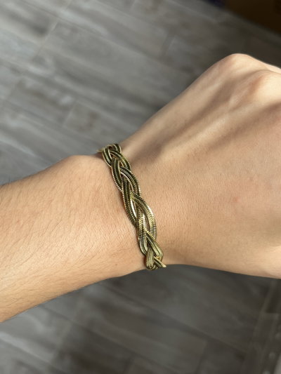Pulsera trenzada en acero 