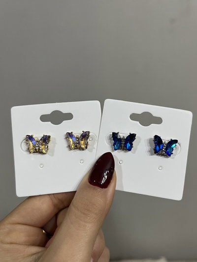 Aros pasantes de mariposa (colores surtidos)