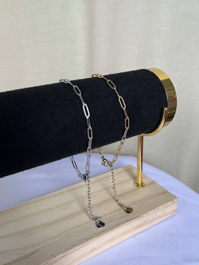 Pulsera con eslabones en Acero Quirurgico y Dorado
