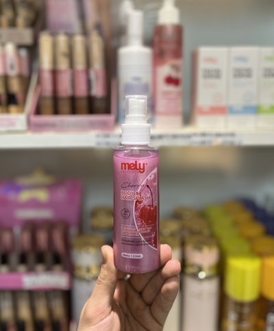 Body splash cereza con Glitter corporal y para cabello Mely Packx2