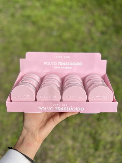 Polvo traslúcido City Girl con aplicador x3