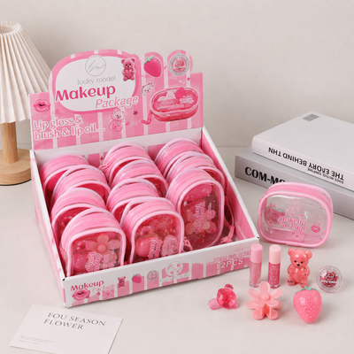 Set bolsito maquillaje 8 en 1 pack x2