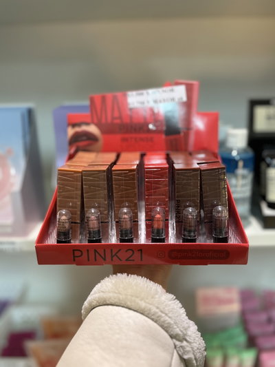 Labial en barra matte Pink21 pack x6